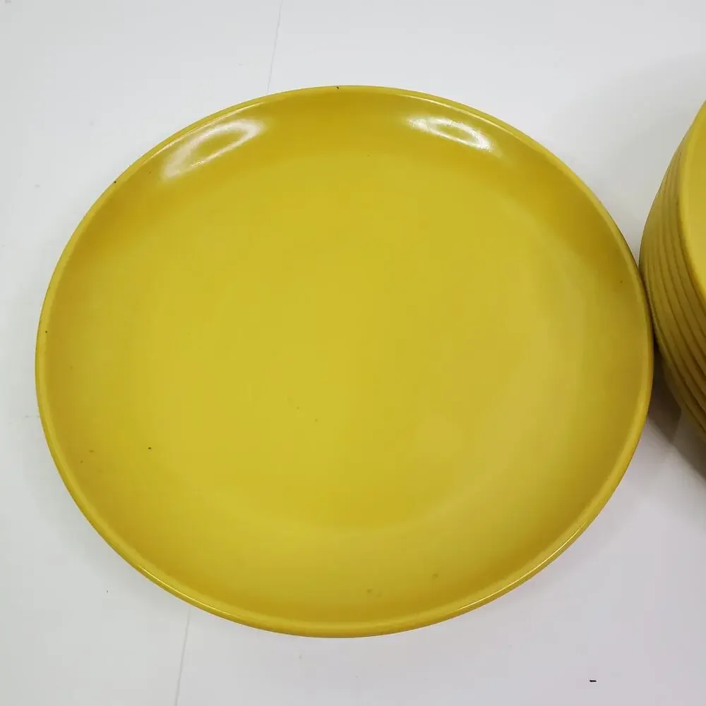 Vtg Melmac Harvest Gold Dishes Lot of 12 Melamine Bowls Platters 1 cup
